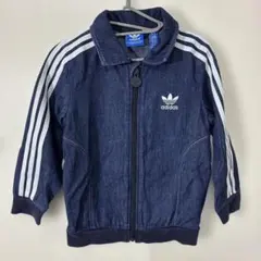 adidas キッズ デニム風 ジャージ 100cm