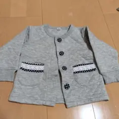 ベビー カーディガン グレー 90