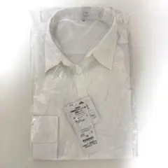 スキッパー襟 白シャツ 長袖 元値2178円