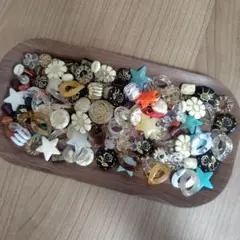 P@100g　アンティークカラー プラスチックレトロビーズ アソートセット 大人