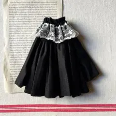 ブラックレースワンピース　ブライスアウトフィット　ハンドメイド　ネオブライス洋服