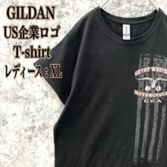 IT92 US古着ギルダン米国パワースポーツディーラー企業アニマル柄薄手Tシャツ