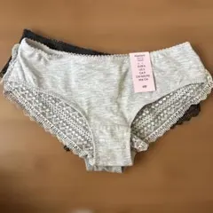 新品　レディースショーツ　レース　ヒップスター　ミッドライズ　3色セット　グレー