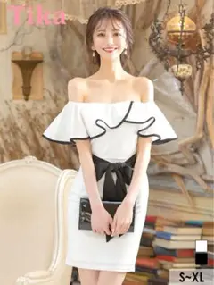 オフショルダータイトミニドレス