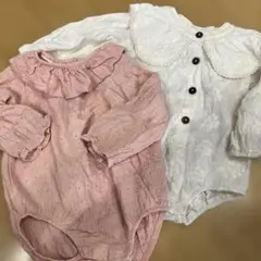 ZARA フリル&レースロンパースセット 6-9ヶ月　70