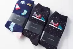 タルボットTalbots【3足セット／レディース】冬用のかわいいソックス【新品】