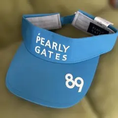 PEARLY GATES バイザー ブルー 89ロゴのサムネイル