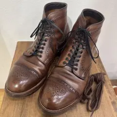 alden メダリオンキャップトゥ 7 1/2 カーフ ブーツ ブラウン