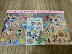 セリア　ウォーターシール　ディズニー　プリンセス ホログラム　３枚セット