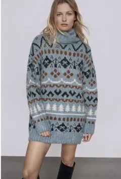 新品☆ZARA ザラ ハイネックニットセーター s