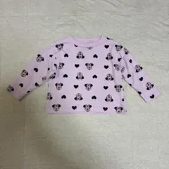 ミニーマウス　90cm 長袖トップス　カットソー　ロンT ピンク　美品　しまむら