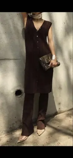 ☆CABaN シルクネップストレッチ Vネックロングワンピース☆ - メルカリ