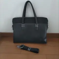 ブラックビジネスバッグ 合成皮革 AIKS KANGAROO