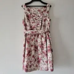 レッセパッセ 花柄ノースリーブミニワンピース