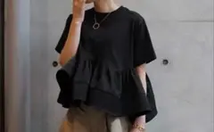 machattマチャット　ドッキングTシャツ　ブラックのサムネイル