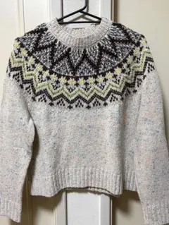 niko and... ノルディック柄 ニット　長袖ニット　ノルディックセーター