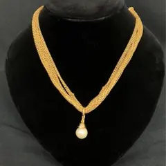 一粒パールネックレス