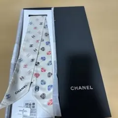 CHANEL シルク ヘアバンドスカーフ ハート