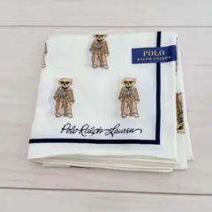 ポロラルフローレン ハンカチ 綿100%　ポロベア 総柄　日本製