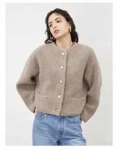 【本日限定値下げ】Mila Owen パイル編みショート丈金釦ニットジャケット