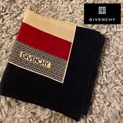 【極上】GIVENCHY シルクスカーフ ネッカチーフ ロゴ 総柄 良デザイン