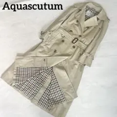 ❤️希少 英国製アクアスキュータム トレンチコート Aqua5 クラブチェック M クラブチェックタフタ レインコート
