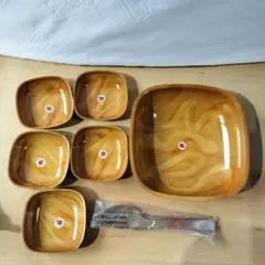 秀好　木製食器セット 木製サラダボウルセット木製大小鉢セット 未使用品のサムネイル