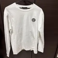 STONE ISLAND ホワイト ロングスリーブ Tシャツ