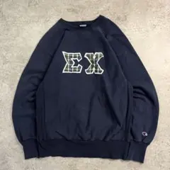 USA製90s ■チャンピオン【XL】リバースウィーブ スウェット ナス紺 古着