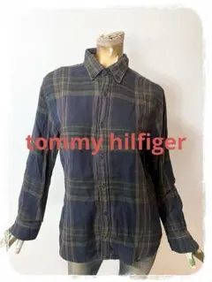 ☘️T20108☘️tommy hilfiger 長袖 チェックシャツ S