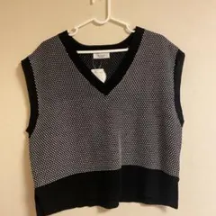 【新品未使用】Vネックジャガードベスト