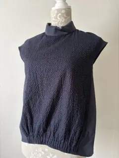 【美品】イネド　紺ブラウス　9号　クリーニング済