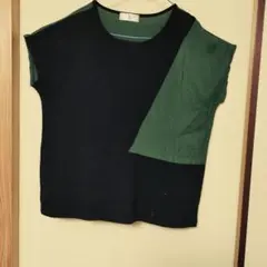 Rccat アシンメトリックデザイン Tシャツ 黒と緑