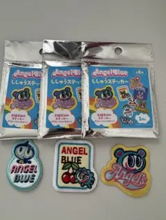 Angel Blue 刺繍シール　3パック