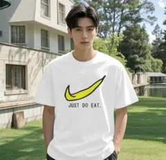 【新品未使用】Just Do Eat 綿100％白tシャツLサイズ