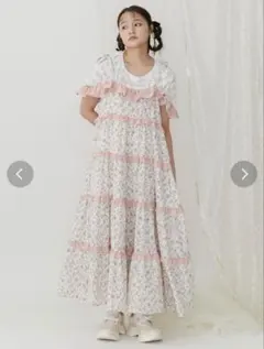 merry jenny 花柄　オフショルfrillキャミワンピース