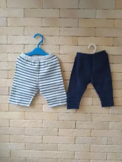 【新品未使用】プチバトー　ベビーボトムス　2点セット