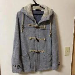 メンズ　ダッフルコート　ボア付　L