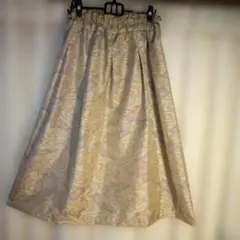 専用です。大島紬リメイクスカート着物タック五枚剥ぎロングスカートL～LL