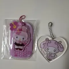 サンリオ マイメロディ 平成コギャル アクリルチャーム 2点 セット