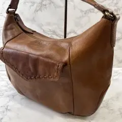 DAKOTA ダコタ 本革 シュリンクレザー ショルダーバッグ 茶(ブラウン)