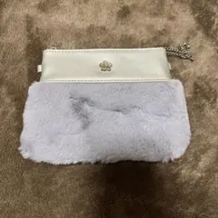 〈限定値下げ〉MARYQUANT（マリークワント）ファーポーチ グレー