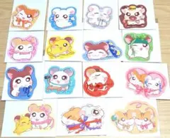 とっとこハム太郎　ダイカットステッカー　15点 フルコンプ　ダイソー　アクスタ