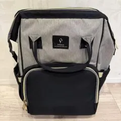 多機能マザーズバッグ グレーと黒 リュック