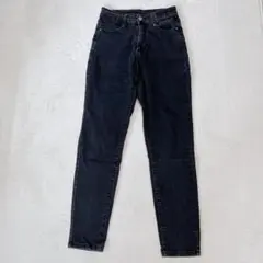 黒　デニム　スキニー　パンツ　レディース　ブラック　Mのサムネイル