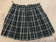 チェック柄 ミニスカート 黒 インパン付き