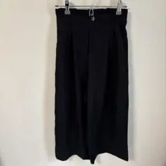 ワイドパンツ タックワイドパンツ ブラック Sサイズ