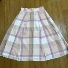 ブルーレーベルクレストブリッジ　フレアスカート 38 ピンク×チェックのサムネイル