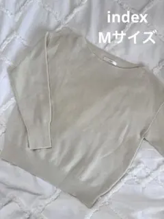 index クルーネック 長袖ニットセーター