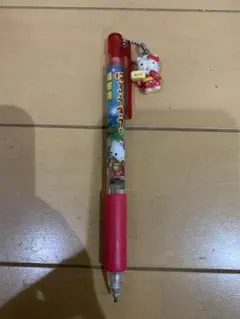 激レア❤2007キティ赤❤マスコットチャーム付き✨ボールペン✨平成